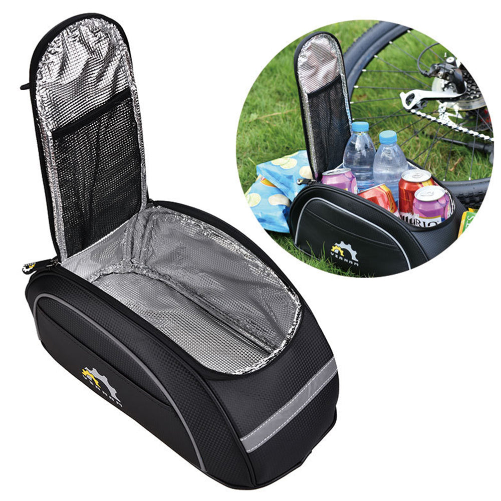 YSANAM YS-113S 8L Bicycle Waterproof PU Leather Insulation Bag Rear Rack Pannier Pack Cycling Storage Bag - Black YSANAM YS-113S 8L Bicycle Waterproof PU Leather Insulation Bag Rear Rack Pannier Pack Cycling Storage Bag - Black